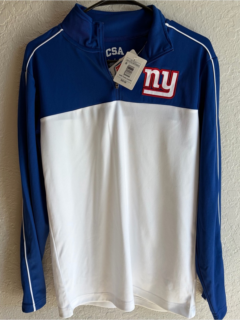 New York Giants CSA 1/4 Zip Embroidered Pullover - Men’s Small NFL NWT